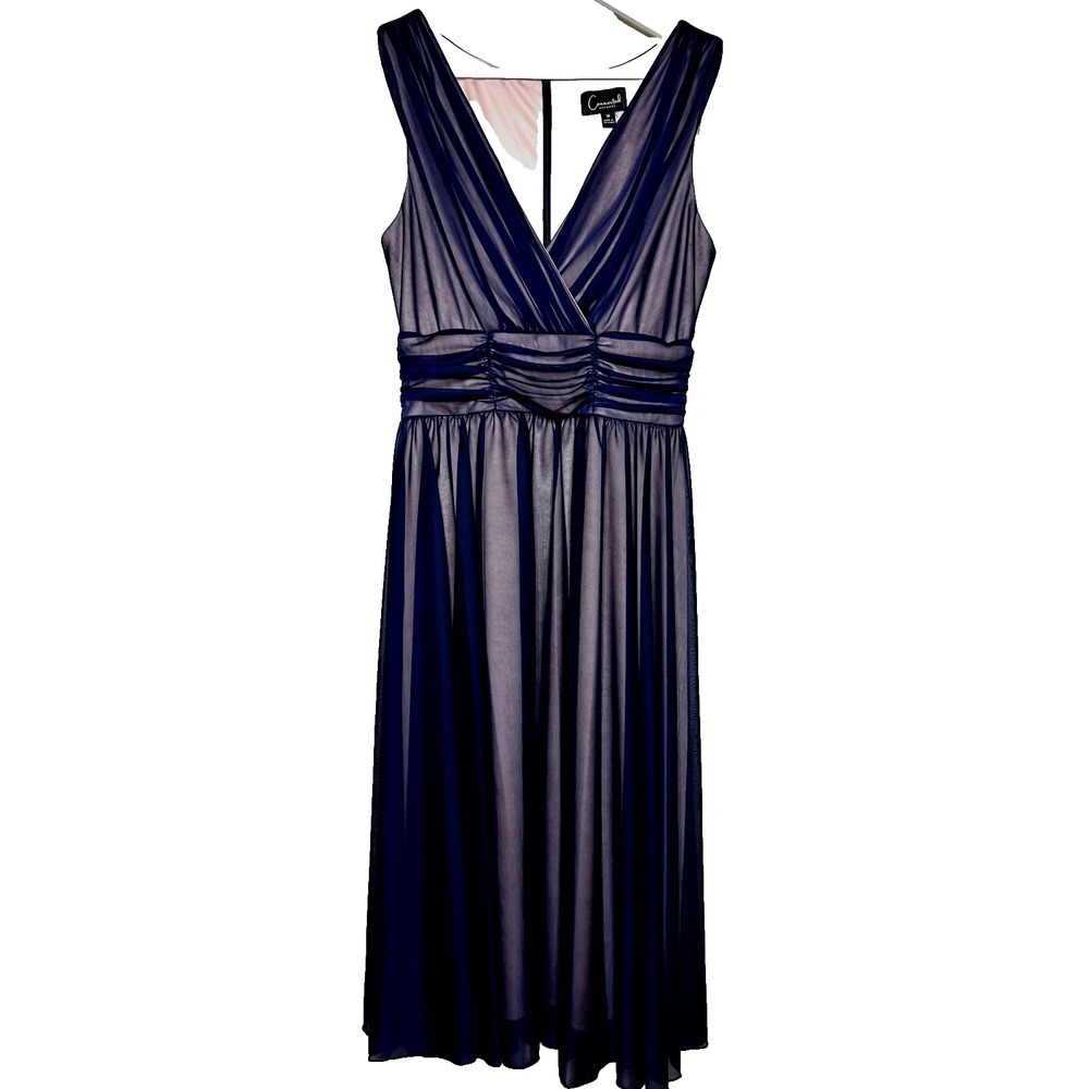 Connected Apparel Women Whimsigoth Dress Chiffon Overlay Pink Ruched Romantic 10